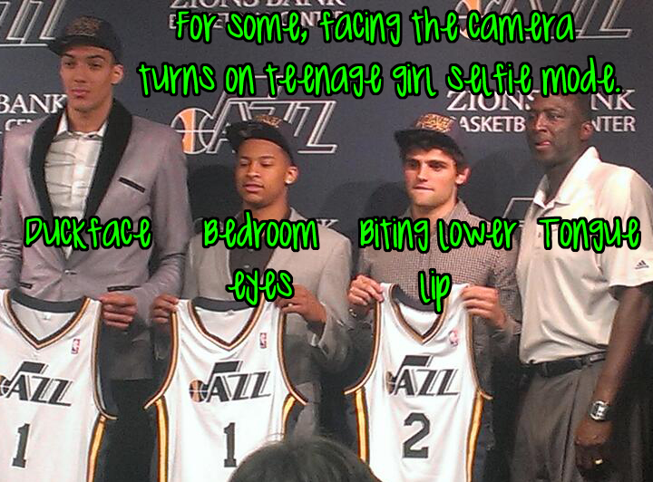 Bits From Trey Burke Rudy Gobert And Raul Neto Introductory Press Conference 6 28 Jazzfanatical